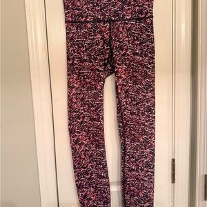 lululemon athletica Pink and Black Animal-Print Sports Top